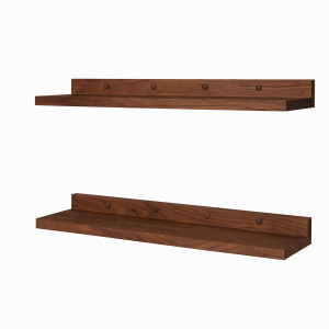 Tablette murale en bois massif avec support arrière intégré – Fabriquée au Québec